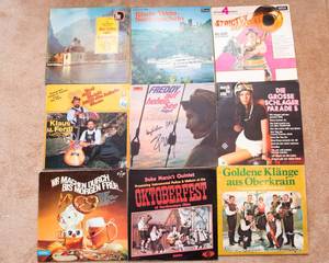 lot 497 image: Lot of 9 Vintage LP Vinyl Records - Various Artists - German Music