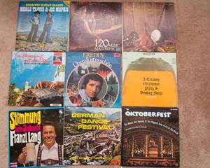 lot 499 image: Lot of 9 Vintage LP Vinyl Records - Various Artists - German Music