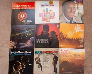 lot 508 image: Lot of 9 Vintage LP Vinyl Records - Various Artists - Mostly Instrumental - Henry Mancini, Doctor Schiwago