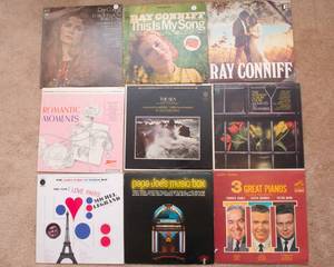 lot 510 image: Lot of 9 Vintage LP Vinyl Records - Various Artists - A few Ray Conniff