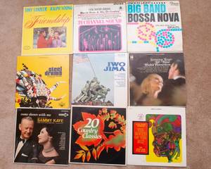 lot 512 image: Lot of 9 Vintage LP Vinyl Records - Various Artists and Genres