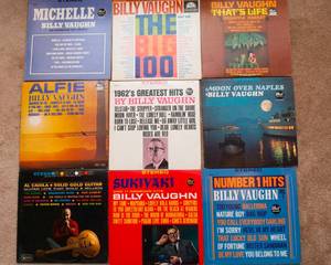 lot 514 image: Lot of 9 Vintage LP Vinyl Records - Billy Vaughn