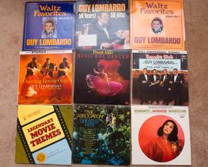 lot 516 image: Lot of 9 vintage LP Vinyl Records - Various Artists and Genres - Guy Lombardo, some Waltzs