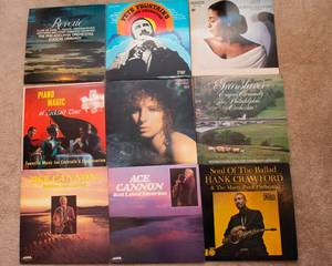 lot 540 image: Lot of 9 Vintage LP Vinyl Records - Various Artists & Genres - Barbara Streisand, Ace Cannon, Hank Crawford