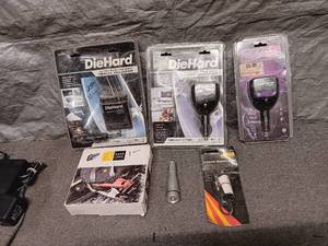 lot 9 image: Lot of 5 Car Power Accessories - DieHard Travel and Power Inverters