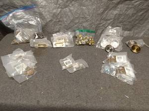 lot 41 image: Collection of Pocket Door Handles and Hardware Assortment