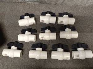 lot 47 image: Set of 10 American Valve PVC Ball Valves