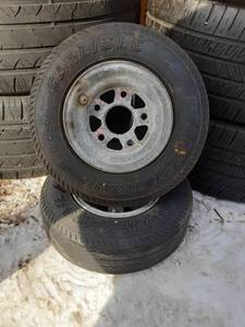 lot 57 image: Set of 4 Carlisle Sport Trail Tires with Rims