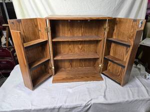 lot 24 image: Wooden Media Storage Cabinet