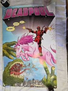 lot 51 image: Marvel Deadpool Unicorn Poster