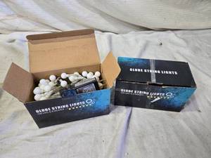lot 61 image: 2 Globe String Lights with 100 LEDs and 8 Modes