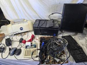 lot 110 image: Office Electronics and Accessories Including Printers, Monitors, and More