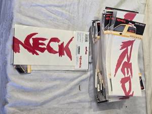 lot 117 image: About a 6 Pile of Redneck Window Decals 4 x 18.5 inches