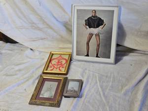 lot 125 image: Framed Artworks Featuring Photographs and Paintings