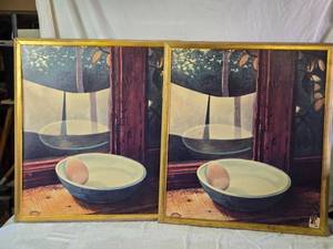 lot 127 image: Set of 2 Framed Art Prints Still Life with Egg