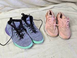 lot 130 image: 2 Pairs of Nike Athletic Shoes for Youth - Sizes 5Y