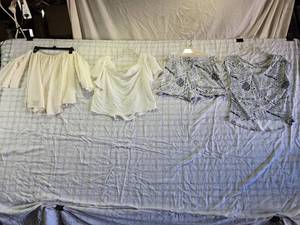 lot 155 image: Womens Blouses and Shorts - Sizes S and M - No Boundaries on a Couple