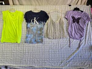 lot 187 image: Womens Tops - Nike, Calvin Klein, No Boundaries, Xscape - Size L