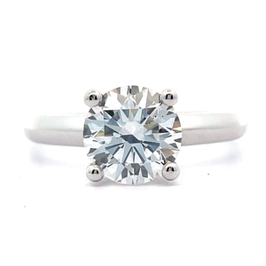 NEW Classic 2 Carat Diamond Solitaire Ring in 18k White Gold Retail $3,395 VIDEO