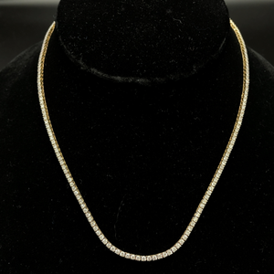 NEW 5 Carat Diamond Tennis Chain Necklace in 14k Yellow Gold $7,357 Retail