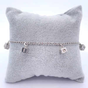 Christian Dior Station Drop Cube Charm Bracelet