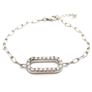 NEW 1.25 Carat Pav Diamond Paperclip Adjustable Bracelet