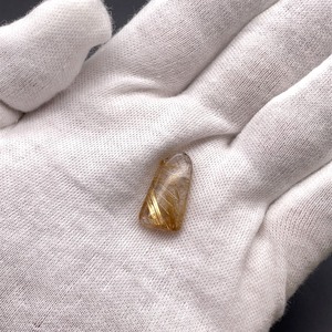 8.24 CT Natural Golden Rutilated Quartz  Unique Freeform Cut