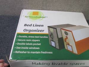 lot 108 image: Bed Linen Organizer 2 pk...