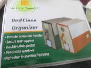 lot 109 image: Bed Linen Organizer 2 pk...