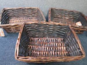 lot 125 image: 3 Woven Baskets...