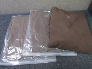 lot 150 image: 3 Full Sets XXL Brown Medical Scrub...