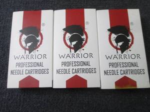 lot 155 image: 3 WARRIOR Red Tattoo Needle Cartrid...