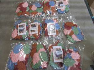 lot 163 image: 12 pks Fall Leaves Dcor...