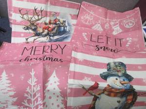 lot 210 image: 2- 4pk Christmas Pillow Covers 18x1...
