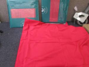 lot 229 image: 3-2pks Red Pillow Covers 18x18 inch...