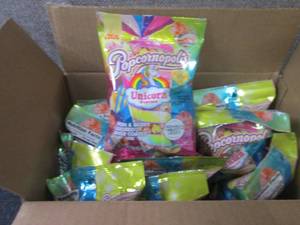 lot 240 image: 12- 2.65 oz Popcornopolis Unicorn P...