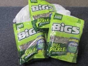 lot 245 image: 6- 5.35 oz Bigs Dill Pickle Sunflow...