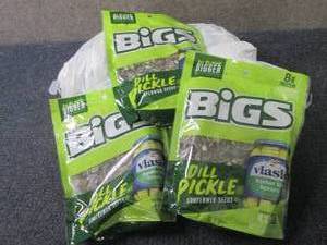 lot 246 image: 6- 5.35 oz Bigs Dill Pickle Sunflow...