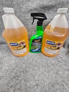 lot 36 image: 2 Gallons Splash Car Wash and Megwars Detailer, like new