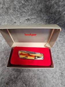 lot 41 image: Kershaw Ranier America Folding Lockback, Like New in Box