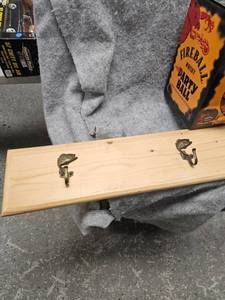 lot 110 image: Brass Hook 4 Coat Rack for Wall Mount and FireBall Party Ball