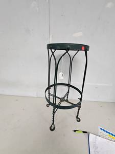 lot 111 image: Twisted Iron Stool, 1930s