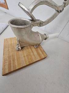 lot 136 image: Cast Iron Sausage Stuffer, Like New