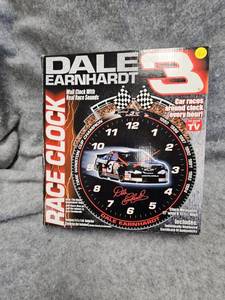 lot 168 image: Dale Earnhardt Wall Clock, Like New in Box