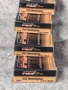 lot 261 image: 4 Boxes PMC 223 FMJ