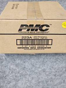 lot 265 image: 1,000 Rd Case(50 boxes) PMC 223, 55gr FMJ
