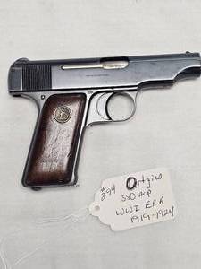 lot 294 image: Ortgies Pistol, 380 ACP, German, Built 1919-1924, WW I Era, 80% condition