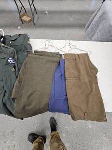 lot 310 image: Lot of 4 Military Coats and Pants