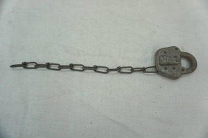 lot 78 image: Vintage Keline Atchinson, Sante Fe Railroad Marked lock