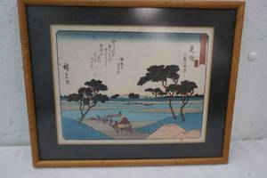 lot 136 image: Antique Japanese woodblock print